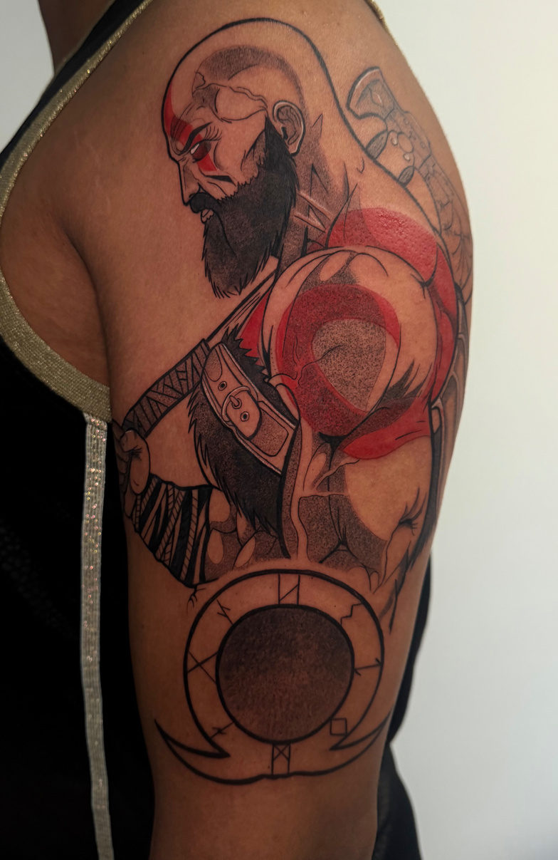 Kratos - on dark skin